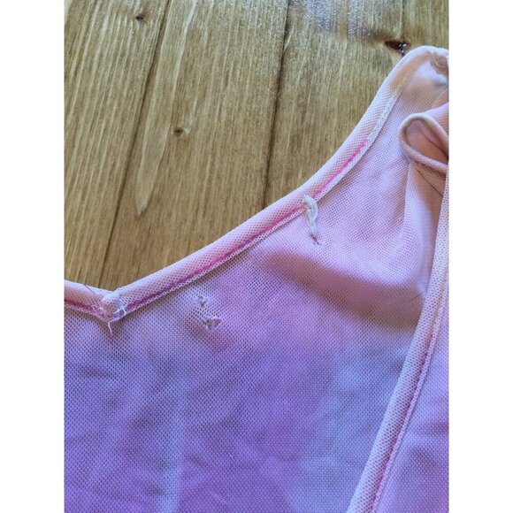 Boho Fairy pastel Maxi Dress Floral Accents Asymmetrical Flowy Hem Size XL - Picture 9 of 12